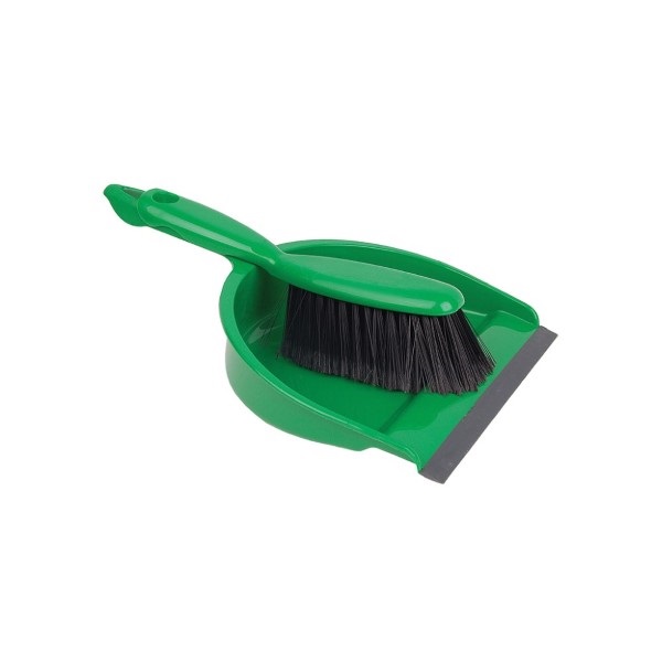 Click for a bigger picture.Professional Dustpan + Brush Set Green