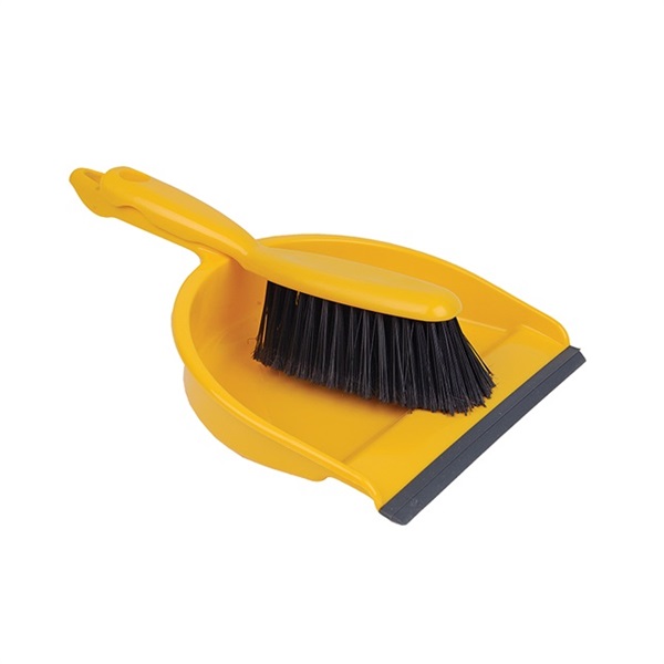 Click for a bigger picture.Professional Dustpan + Brush Set Yellow