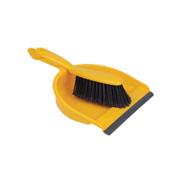 Click for a bigger picture.Professional Dustpan + Brush Set Yellow