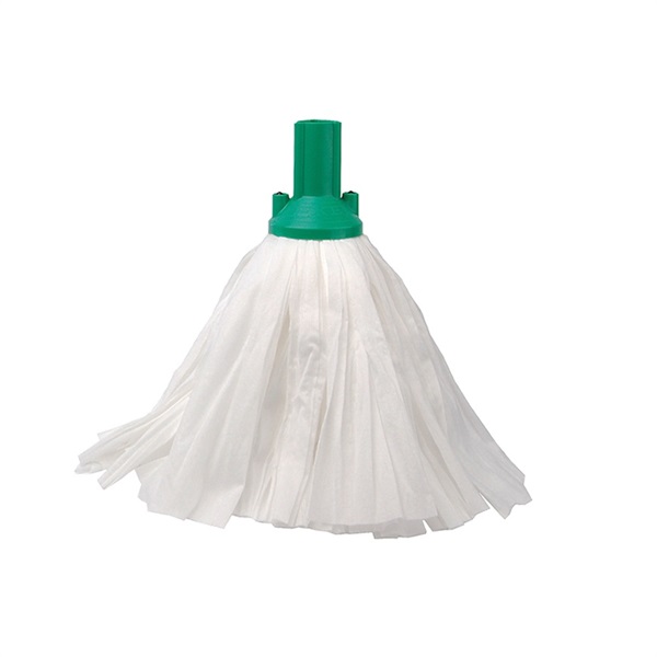 Click for a bigger picture.Exel Big White Mop Head - Green Socket 117g