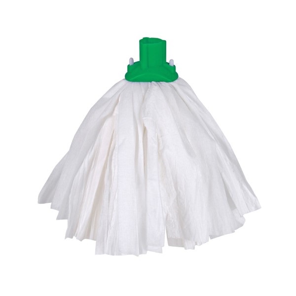 Click for a bigger picture.Exel Big White Mop Head - Green Socket 117g