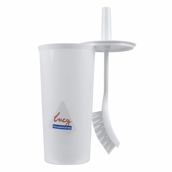 Click for a bigger picture.Lucy Toilet Brush With Lid + Holder
