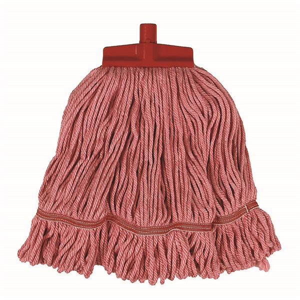 Click for a bigger picture.Large SYRtex Changer Mop Head RED with Scrub Bartak (Interchange Fittiing) 940899