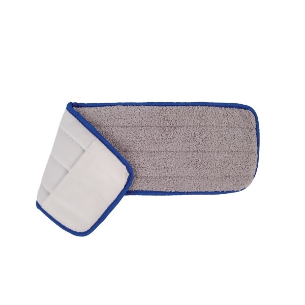 Click for a bigger picture.xx Short PIle Microfibre Flat Mop Blue - For Use with Pro-Mist Flat Mop System