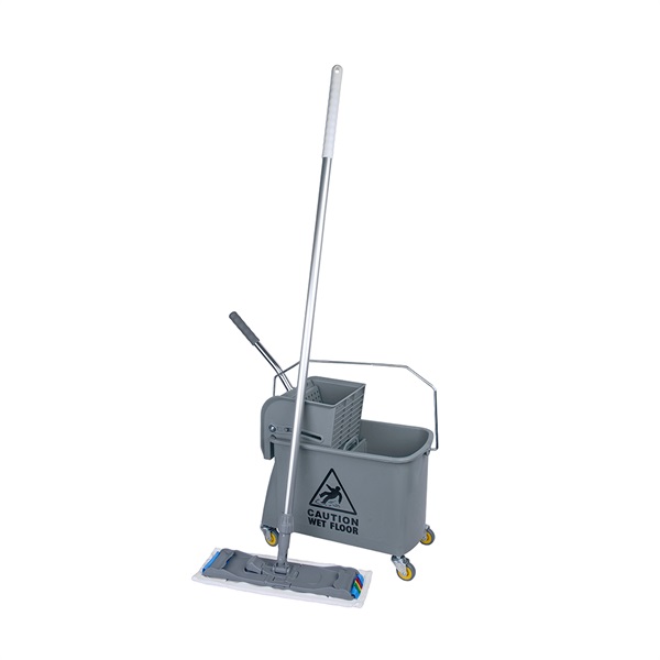 Click for a bigger picture.Grey Microspeedy Bucket + Microfibre Flat Mop Kit ( Note - 2 Packages )
