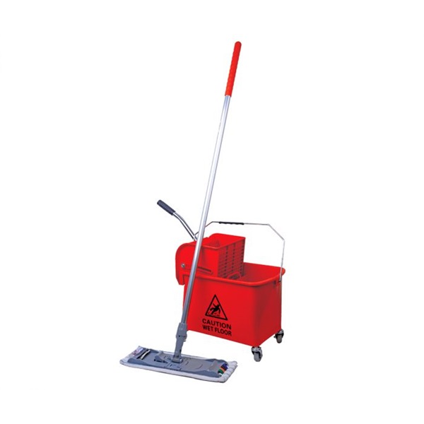 Click for a bigger picture.Red Microspeedy Bucket + Microfibre Flat Mop Kit ( Note - 2 Packages )