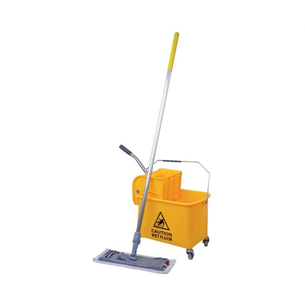 Click for a bigger picture.Yellow Microspeedy Bucket + Microfibre Flat Mop Kit ( Note - 2 Packages )
