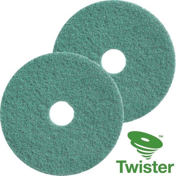 Click for a bigger picture.Twister Diamond Floor Pads 15'' Green