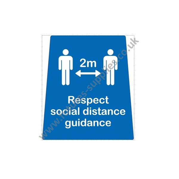 Click for a bigger picture.Respect 2m Social Distance Sign - Easy Peel Label - For use with 006.301