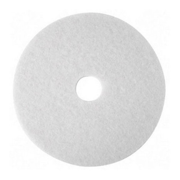 Click for a bigger picture.17'' White Floor Pads - 100% Recycled Polyester