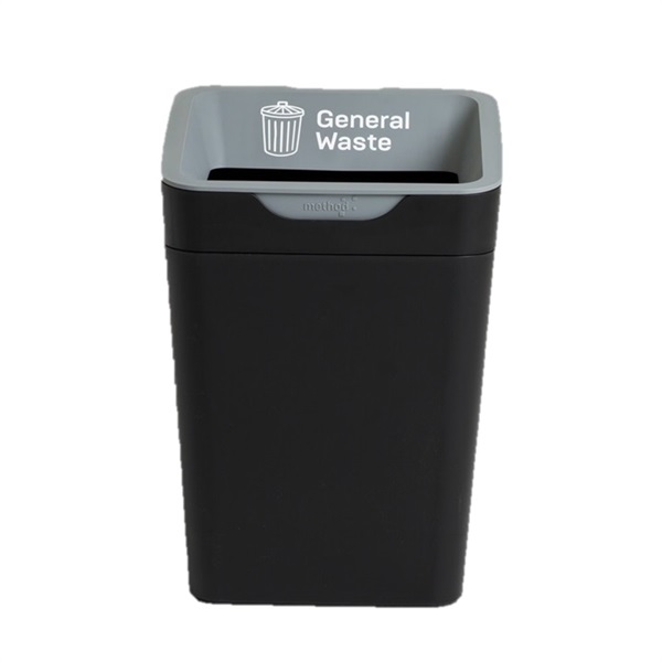 Click for a bigger picture.Method Bin 20L - Open Lid - Grey - General Waste