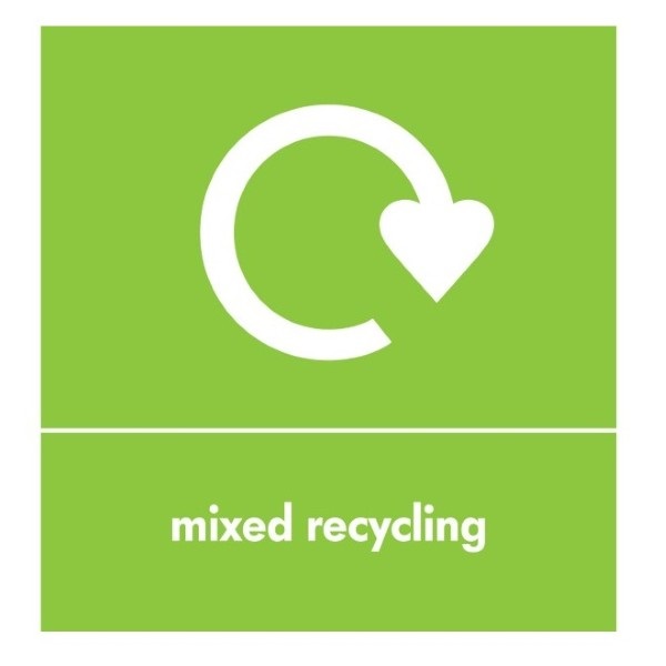 Click for a bigger picture.Recycling Sticker Green Mixed Recycling
