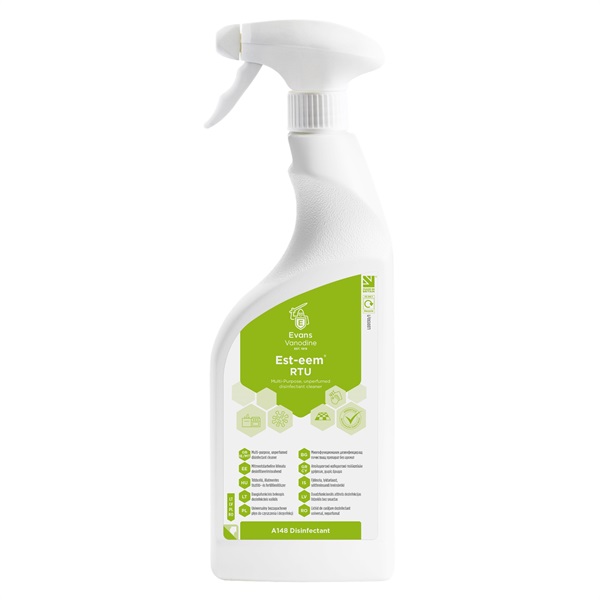 Click for a bigger picture.Esteem Unperfumed Disinfectant 750ml RTU - Virucidal Disinfectant Cleaner