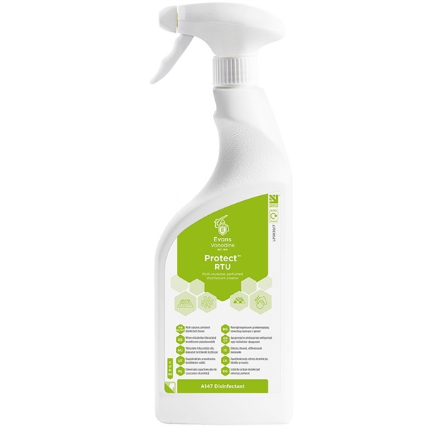 Click for a bigger picture.Protect Perfumed Disinfectant 750ml RTU - Virucidal Disinfectant Cleaner