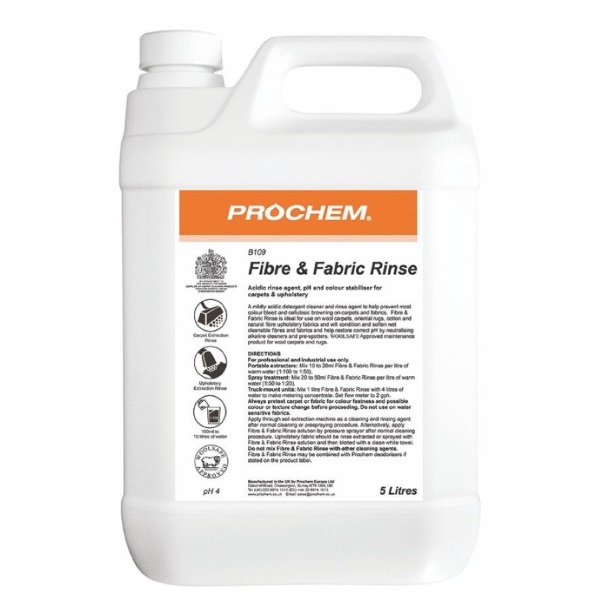 Click for a bigger picture.Prochem Fibre + Fabric Rinse 5L Single