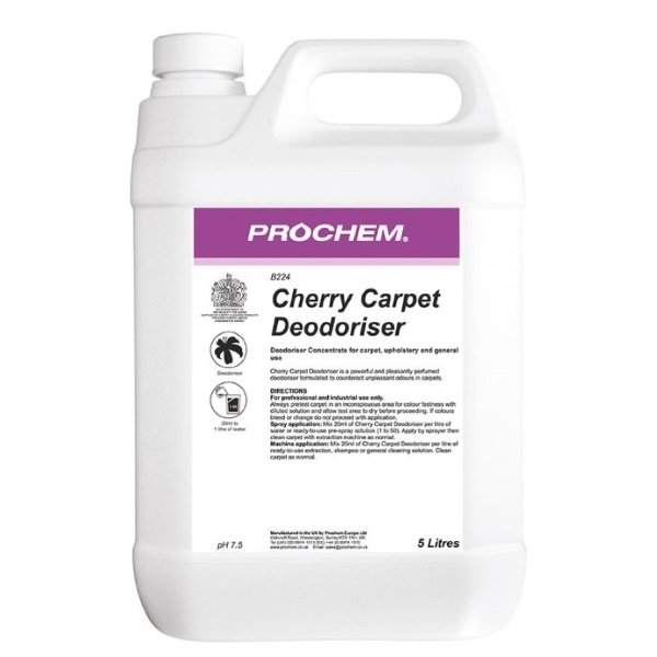 Click for a bigger picture.xx Prochem Cherry Carpet Deodoriser 5LTR (Contract Carpet Deodoriser)