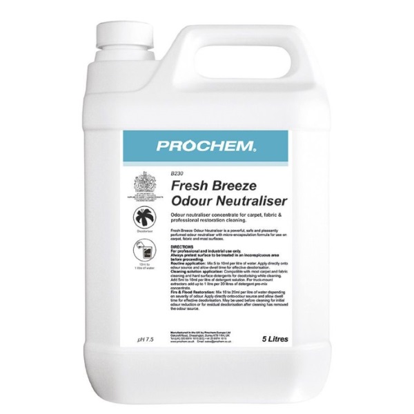 Click for a bigger picture.Prochem Fresh Breeze 5L Single - Odour Neutraliser