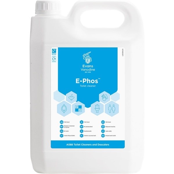 Click for a bigger picture.E-Phos Toilet + Washroom Cleaner & Descaler 5L