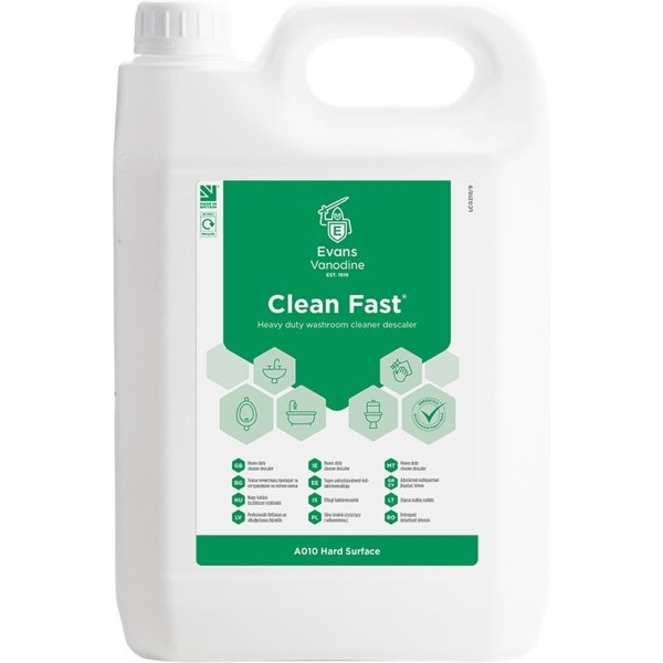 Click for a bigger picture.Clean Fast Washroom Cleaner Descaler 5L