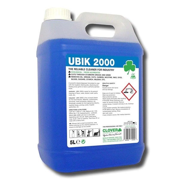 Click for a bigger picture.Clover UBIK 2000 Cleaner Degreaser 5L