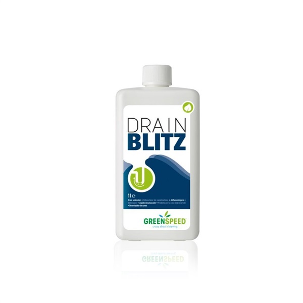 Click for a bigger picture.Greenspeed Drain Blitz Unblocker 1ltr - Handle Product With Care - Corrosive
