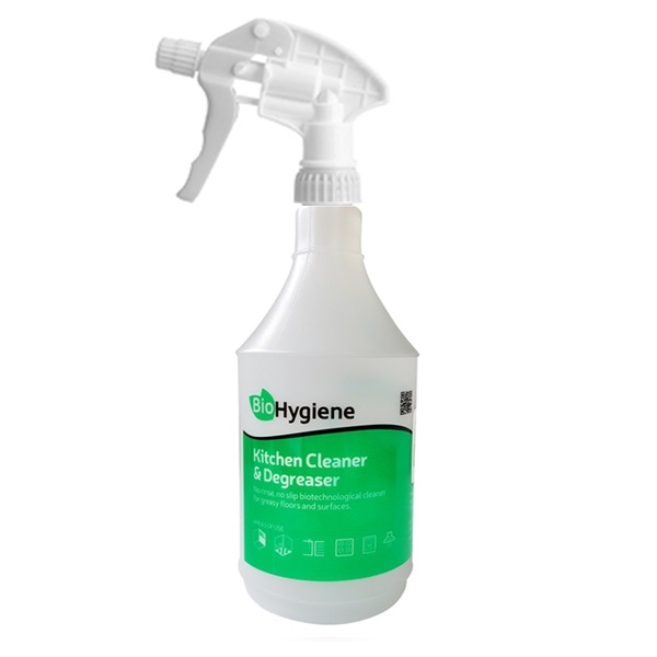 Click for a bigger picture.xx BioHygiene Kitchen Degreaser - Empty Trigger Spray Bottle 750ml