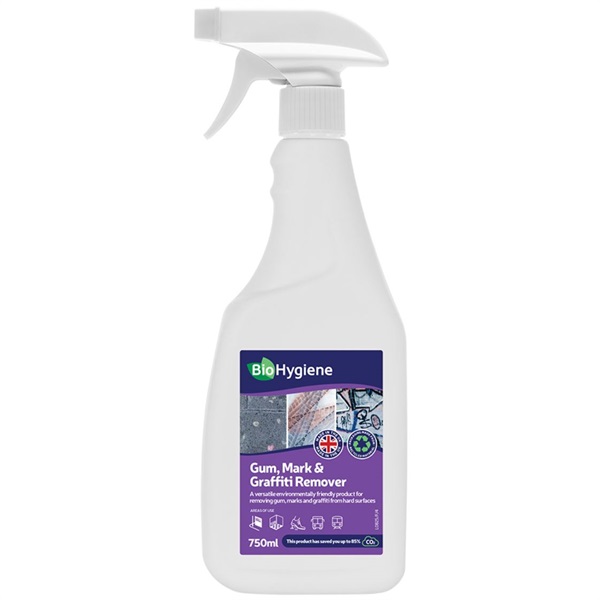 Click for a bigger picture.xx BioHygiene Gum + Graffiti Remover 750ml - Gum, Adhesive + Label Remover