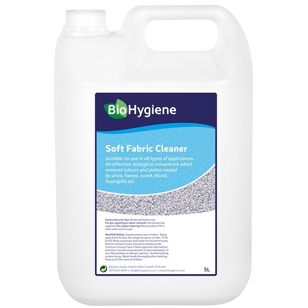 Click for a bigger picture.BioHygiene Soft Fabric & Carpet Cleaner 5L