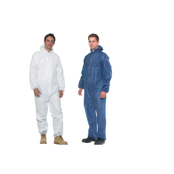 Click for a bigger picture.xx Disposable Paper Suits With Hood Large WHITE