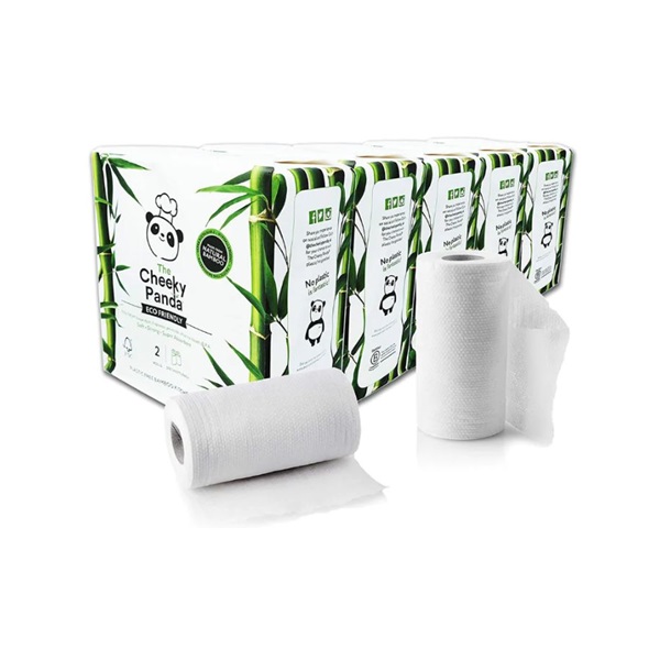 Click for a bigger picture.The Cheeky Panda Bamboo Kitchen Rolls 100 Sheet - Plastic Free Packaging