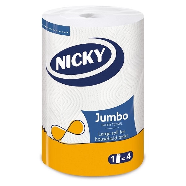 Click for a bigger picture.Nicky Jumbo 200 Sheet Kitchen Rolls