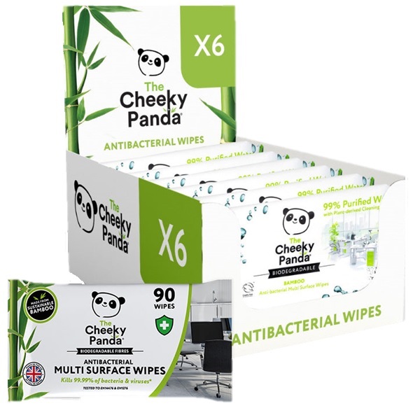 Click for a bigger picture.Cheeky Panda Bamboo Multi Surface Wipes Pack 90 - Passes EN1276 / EN 14476