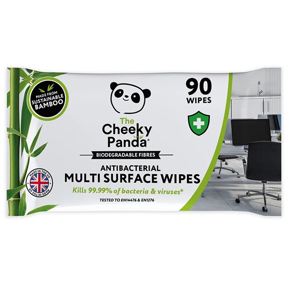 Click for a bigger picture.Cheeky Panda Bamboo Multi Surface Wipes Pack 90 - Passes EN1276 / EN 14476