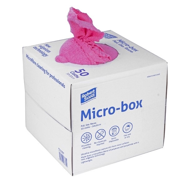 Click for a bigger picture.xx Red Micro Box Microfibre Cloths