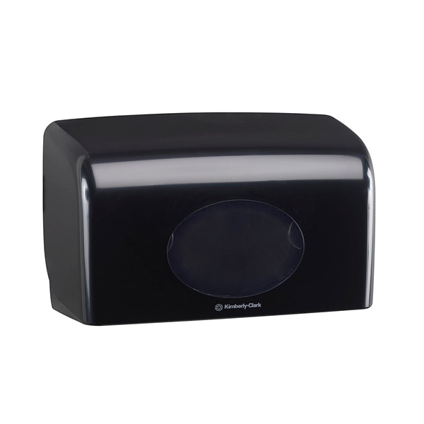 Click for a bigger picture.Kimberly-Clark 7191 Twin Toilet Roll Dispenser Black