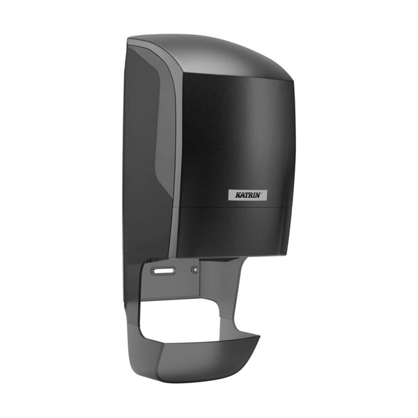 Click for a bigger picture.Katrin System Toilet Roll Dispenser Black 77472 / 92049 - With Core Catcher