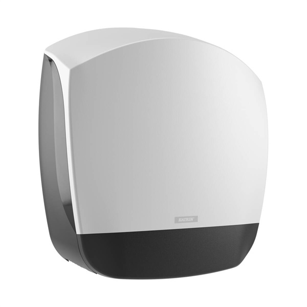 Click for a bigger picture.Katrin Jumbo Toilet Roll Dispenser White 82148 / 90083