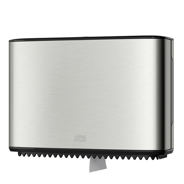 Click for a bigger picture.Tork T2 Stainless Steel Mini Jumbo Dispenser