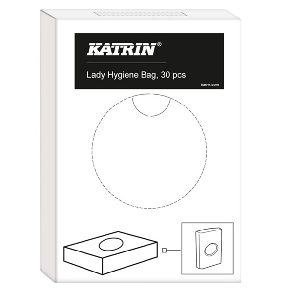 Click for a bigger picture.Katrin Lady Hygiene Bags 1ltr 25 Packs of 30 Bags