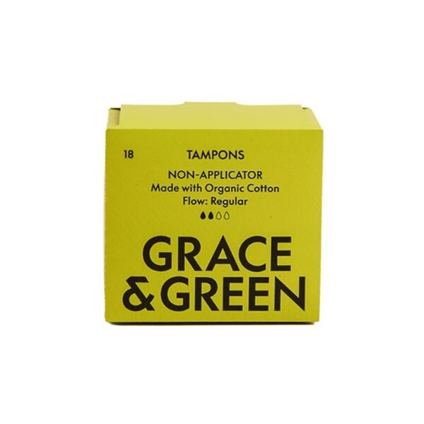 Click for a bigger picture.Organic Non-Applicator Tampons ( Regular ) Grace & Green