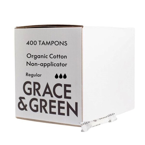 Click for a bigger picture.Organic Non-Applicator Tampons ( Regular ) Grace & Green Bulk Box