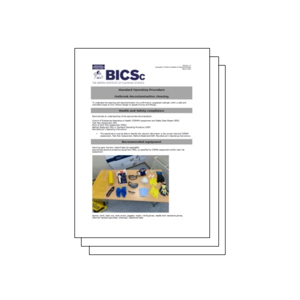 Click for a bigger picture.BICSc Outbreak Decontamination Guide - Free Download