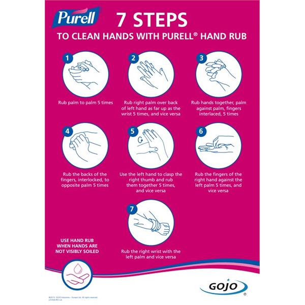 Click for a bigger picture.Hand Sanitiser Sign / Poster (Purell) - Free Download