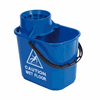 Click here for more details of the 15L Blue Professional Mop Bucket + Wringer