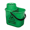 Click here for more details of the 15L Green Professional Mop Bucket With Wringer