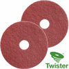 Twister Diamond Floor Pads 15'' Red