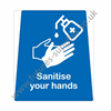 Sanitise Your Hands Sign - Easy Peel Label - For use with 006.301