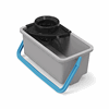 Numatic 18ltr Grey Mop Bucket + Wringer For use with ECO-Matic Trolleys EM1 + EM2