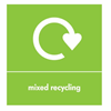 Recycling Sticker Green Mixed Recycling