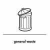 Recycling Sticker White General Waste